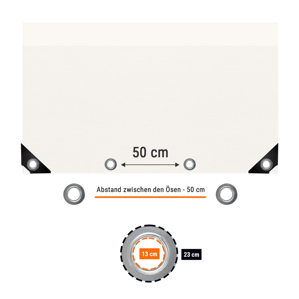 biały 650 g/m² PVC 4 x 5m (20m²) plandeka-2