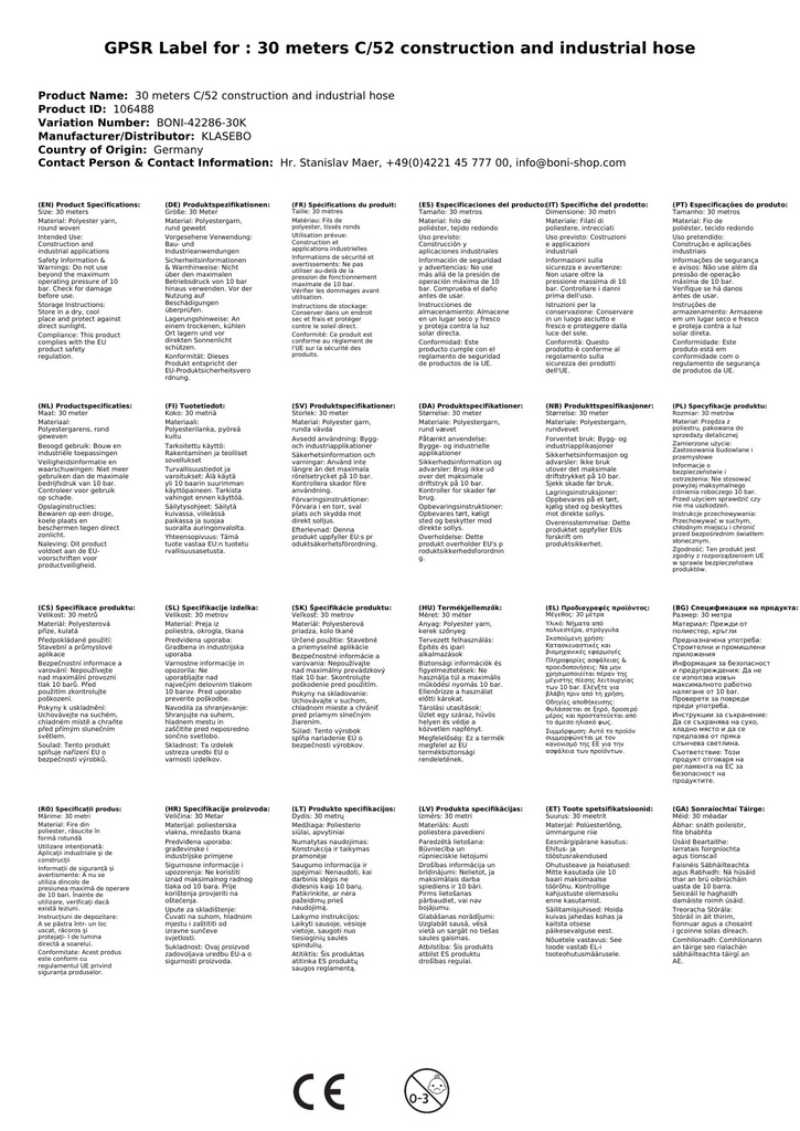 30 metrów C/52- wąż budowlany i przemysłowy-1