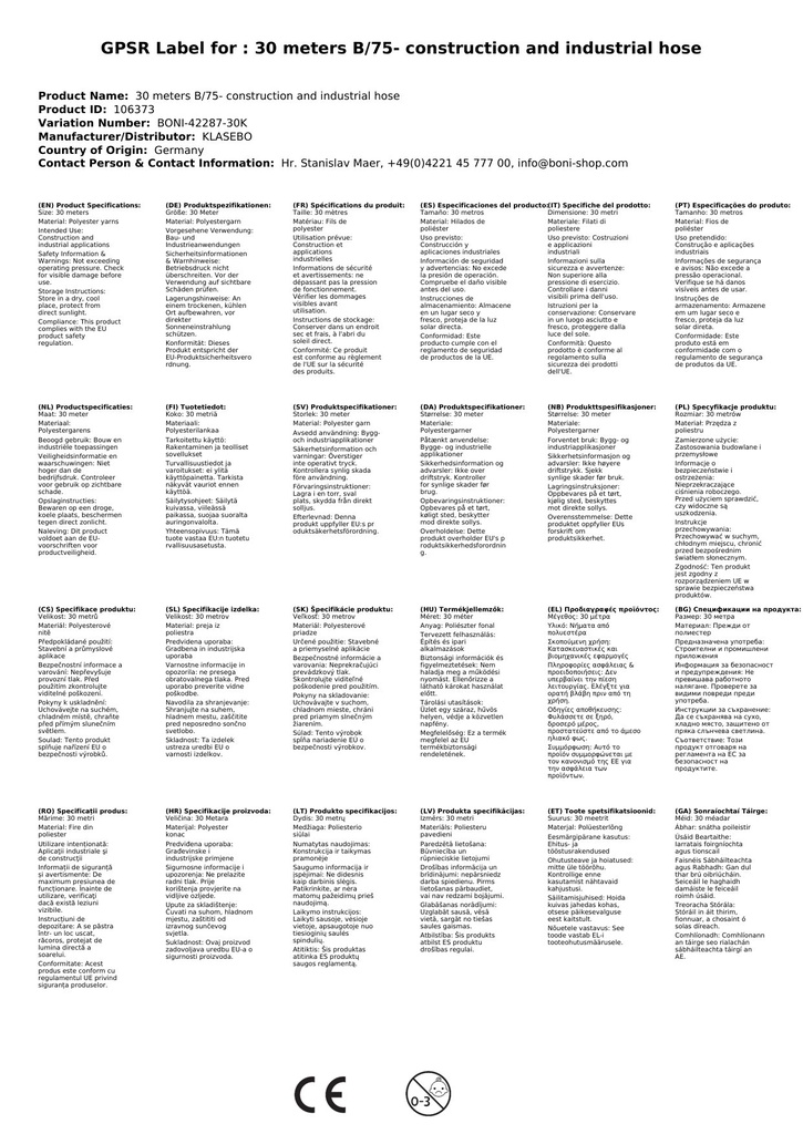 30 metrów B/75- wąż budowlany i przemysłowy-1