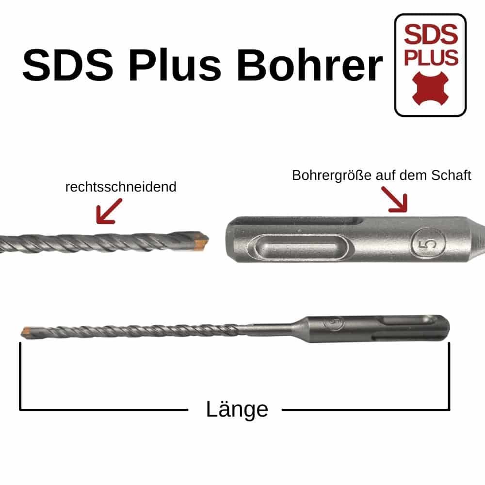 Wiertło do młotowiertarki SDS-PLUS 4-ostrza Ø 5,0mm x 110mm długość-0