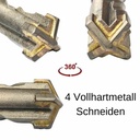 Wiertło do młotowiertarki SDS-PLUS 4-ostrza Ø 5,0mm x 110mm długość-1