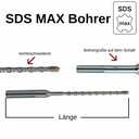 Wiertło udarowe do SDS-MAX 4-ostrza Ø 20, 0mm x 520mm długość-0