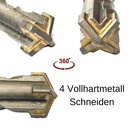 Wiertło udarowe do SDS-MAX 4-ostrza Ø 25, 0mm x 520mm długość-1