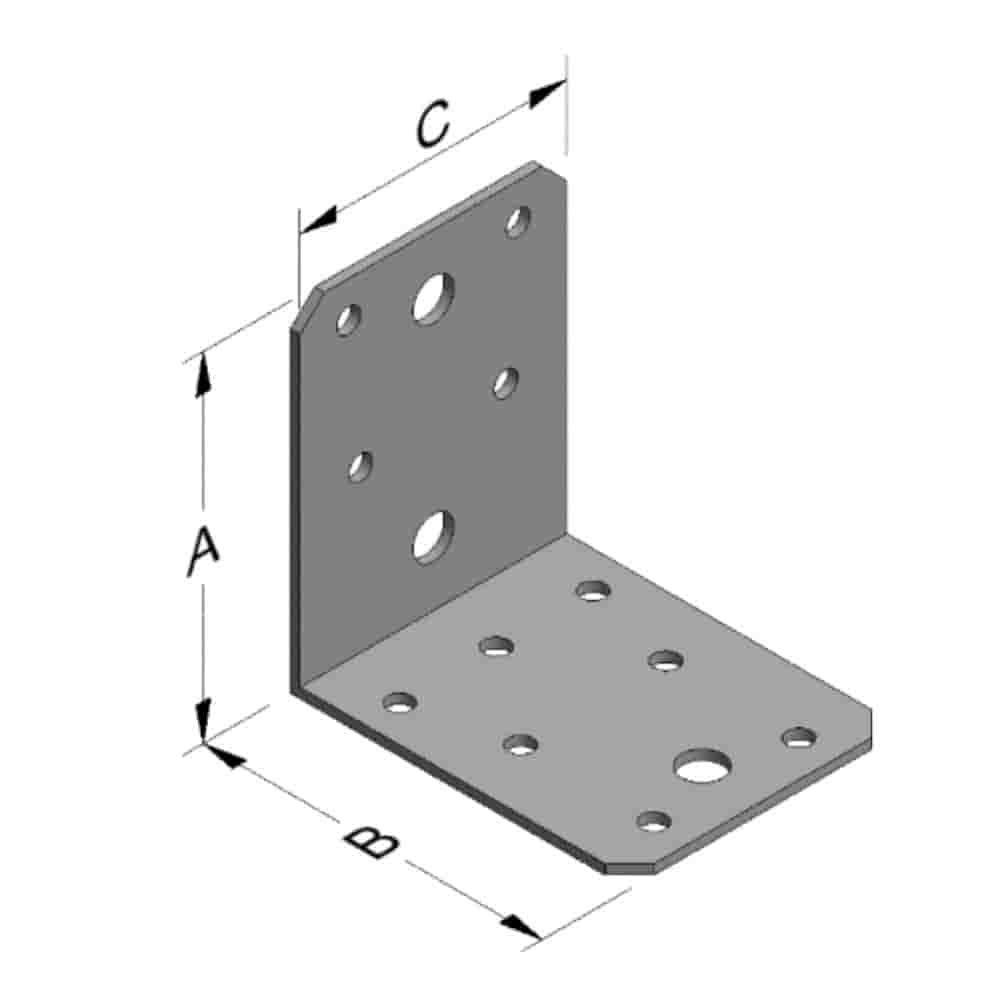 Łącznik kątowy 70 x 70 x 55 x 2 mm bez żebra-0