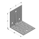 Łącznik kątowy 105 x 105 x 90 x 2 mm z żebrem-0