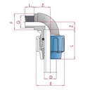 PP PE złączka rurowa 90° kąt 40 x 1 1/4" GW-0