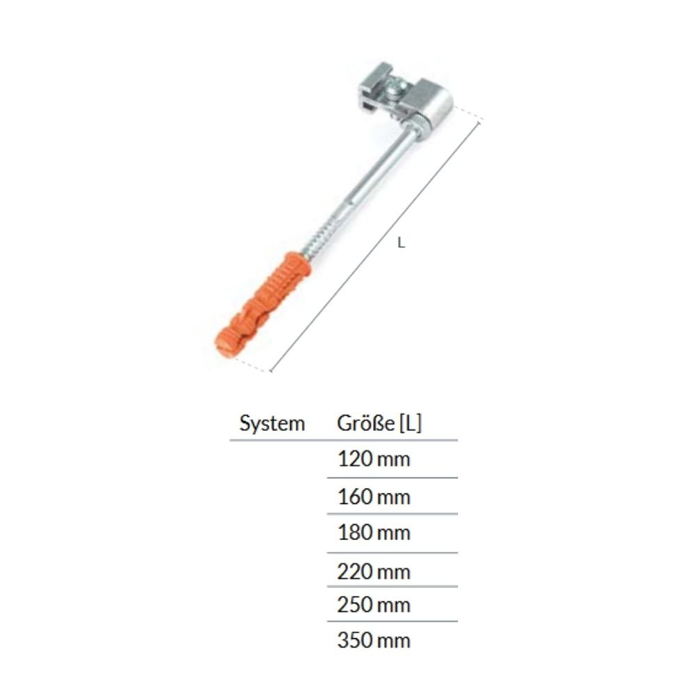 Hak do wsporników PVC (metalowy) 120mm-0