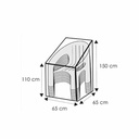 Przezroczysta osłona na krzesło sztaplowane, ok. 65x65x110/150-0