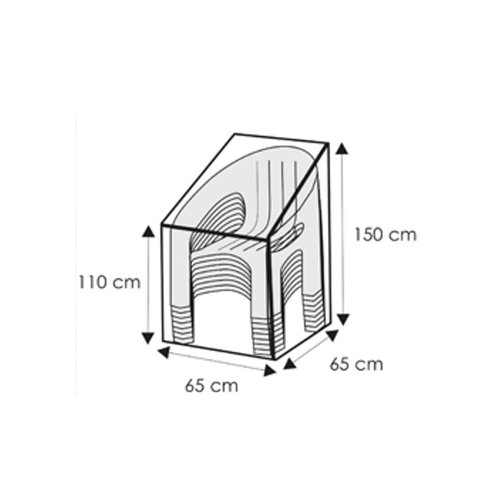 Pokrowiec przezroczysty na krzesło sztaplowane, ok. 65x65x110/150-0