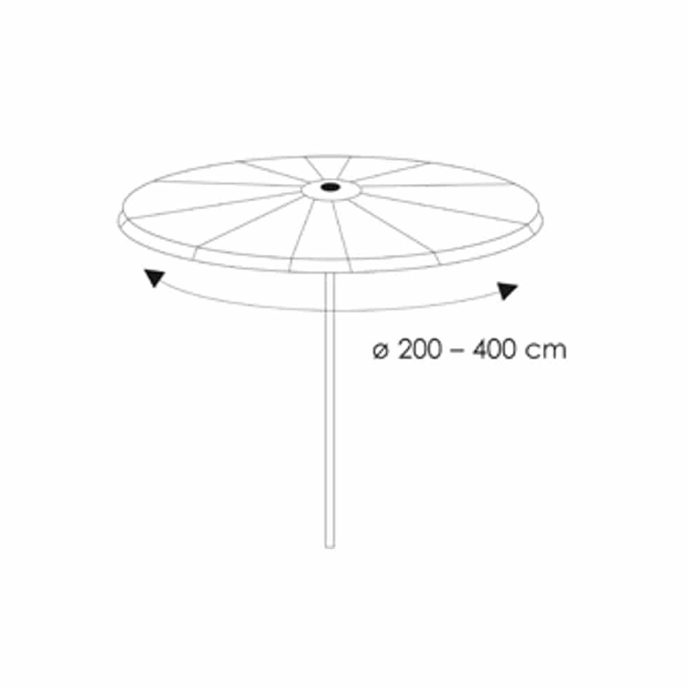 Przezroczysta osłona na parasol boczny, ok. 265x 40/70/50-0