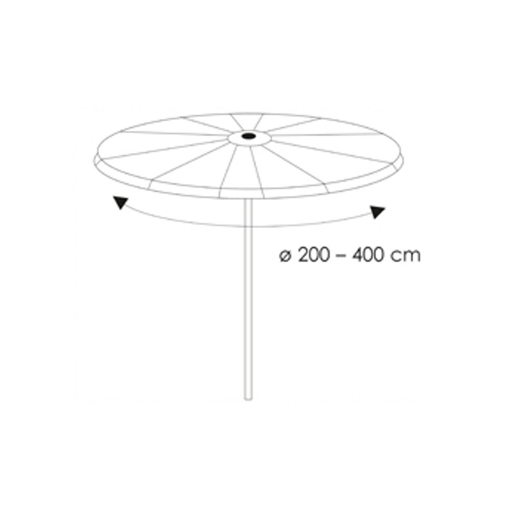 Przezroczysta osłona na parasol ogrodowy, Øca.200-400, ca.30x193-0