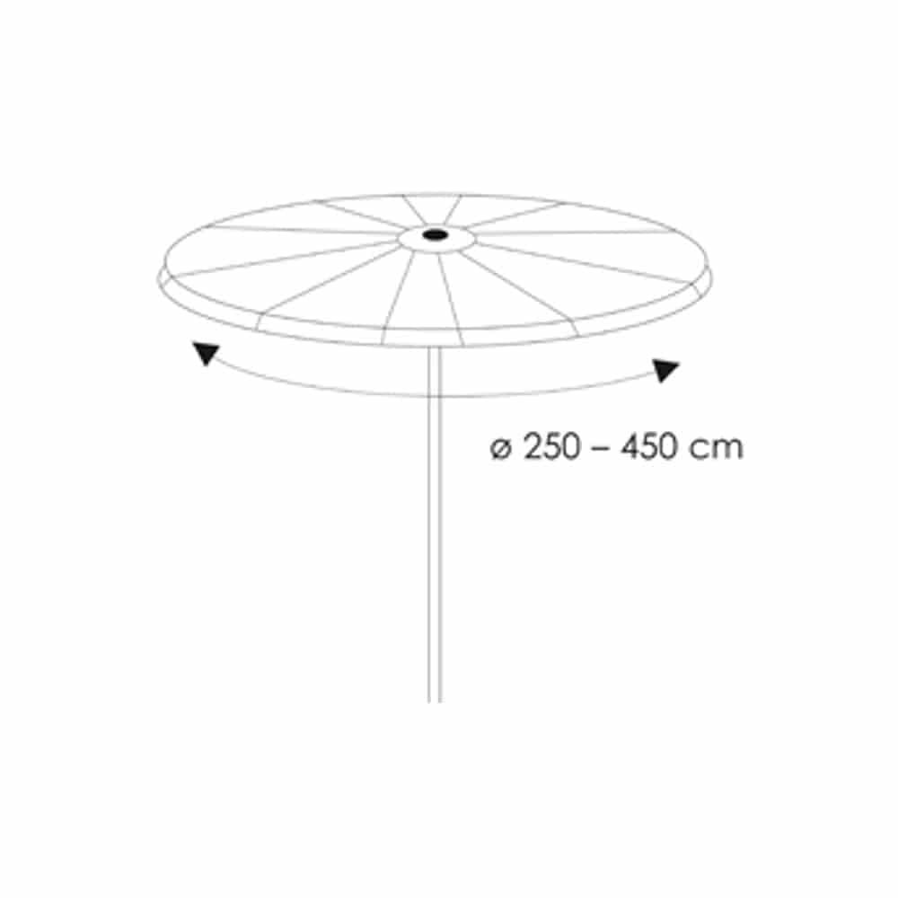 Przezroczysta osłona na parasol ogrodowy, Øok.200-400, ok.30x193-0