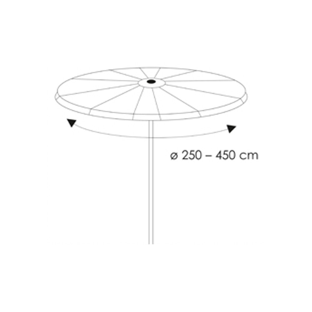 Przezroczysta osłona na parasol ogrodowy, Øok.250-450, ok.51x193-0