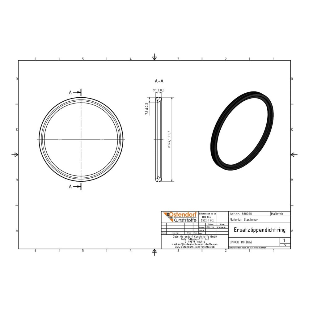 KG Zapasowy pierścień uszczelniający DN/OD 110 (KG PVC)-1