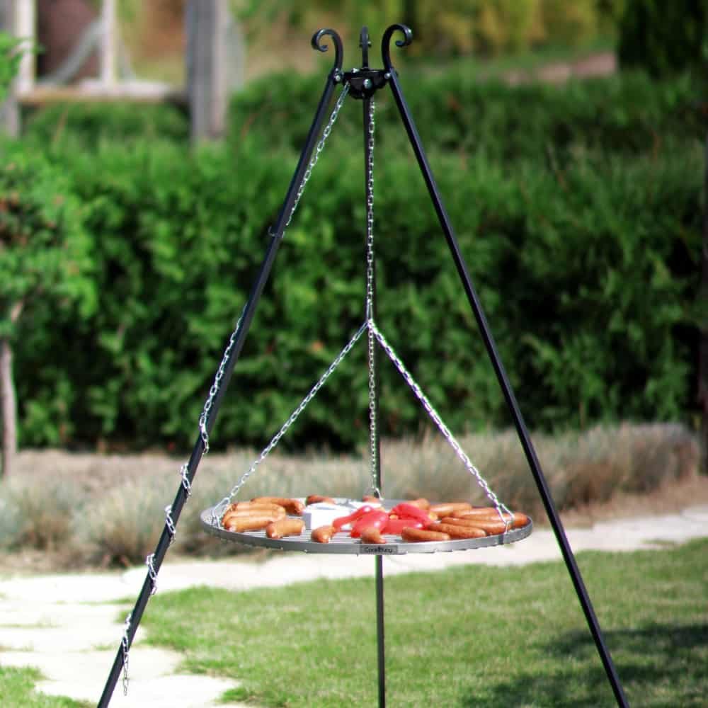 Grill wahadłowy 180 cm + ruszt ze stali nierdzewnej 50 cm-0