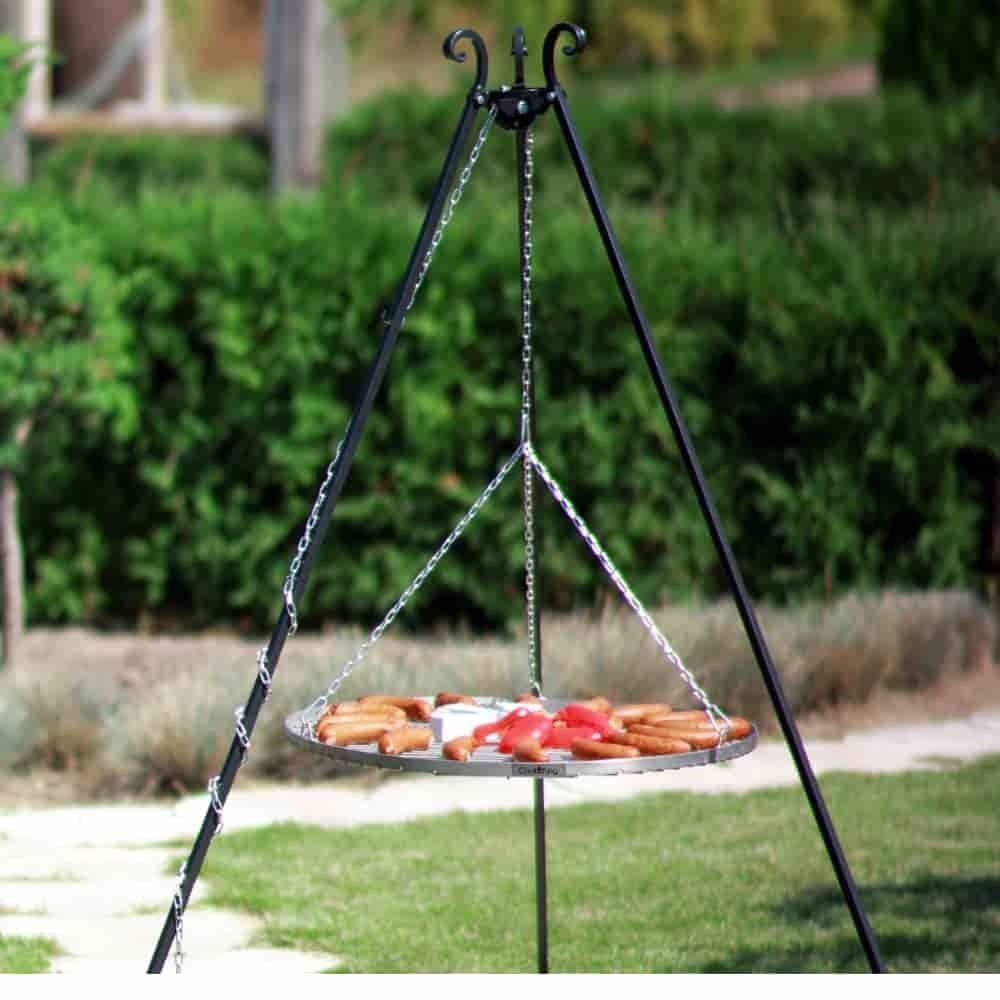 Grill obrotowy 180 cm + Ruszt ze stali nierdzewnej 70 cm-0