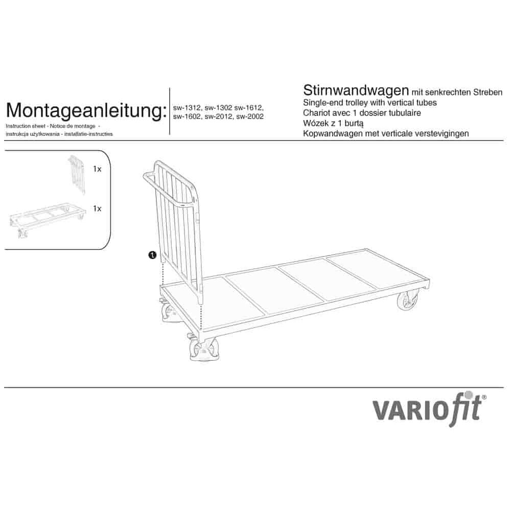 Wózek ścianek przednich 500 kg Typ M (TG)-0