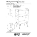 Wysoki wózek ESD z 3 półkami Typ S + EasySTOP-0