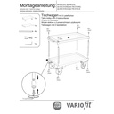 Wózek stołowy z 2 półkami, krawędź wanny 40 mm wysokości + EasySTOP-1