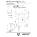 Wózek stołowy z 3 półkami, krawędź wanny 40 mm wysokości + EasySTOP-1