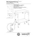 Wózek stołowy z 2 poziomami, wanny przykręcone, krawędź 25 mm + EasySTOP-0