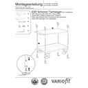 Ciężki stół ESD z 2 powierzchniami ładunkowymi Typ M + EasySTOP-0