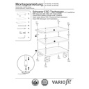 Ciężki wózek ESD z 3 powierzchniami ładunkowymi Typ XL + EasySTOP-0