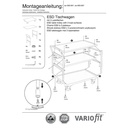 ESD wózek stołowy z 3 półkami typ M + EasySTOP-0