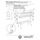 Wózek piętrowy z 3 półkami siatkowymi cynkowany Udźwig 250 kg Typ M + EasySTOP-0