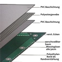 zielony 650 g/m² PVC 3 x 5m (15m²) plandeka-0