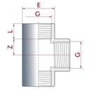 PVC-U trójnik IG 1 1/4" PN10-0