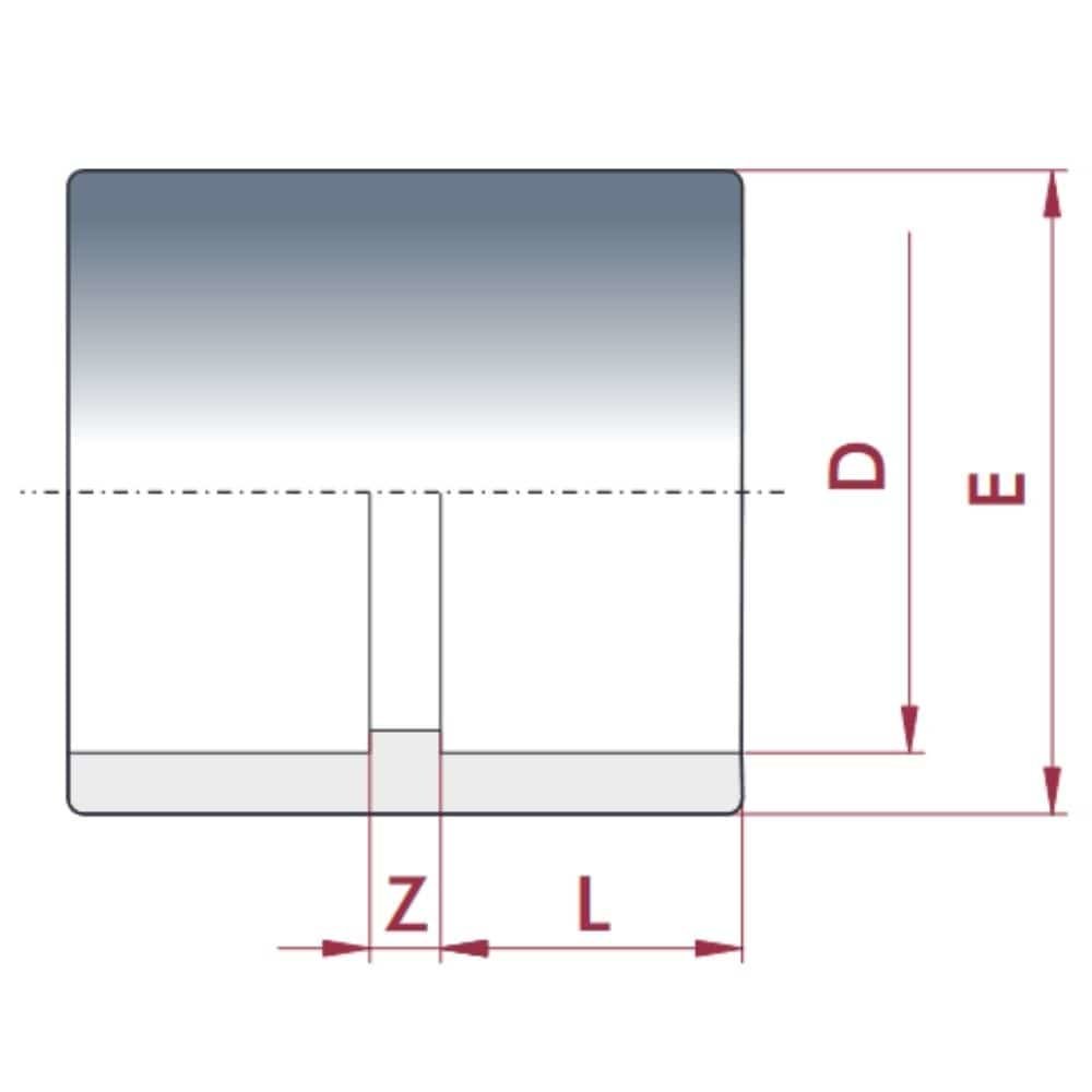 PVC-U złączka klejowa 20 mm PN16-0