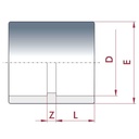 PVC-U złączka klejowa 20 mm PN16-0