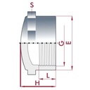 PVC-U Kapturek IG 1 1/2" PN10-0