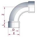 PVC-U 90°Łuk 63 mm PN16-0