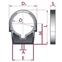 PVC-U obejma rurowa z uchwytem 63 mm-0