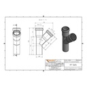 HTsafeEA Rozgałęzienie DN/OD 32/32 45 stopni-1