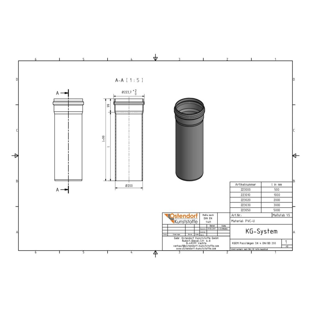 KGEM Rura SN 4 DN/OD 200 x 1000 mm-1