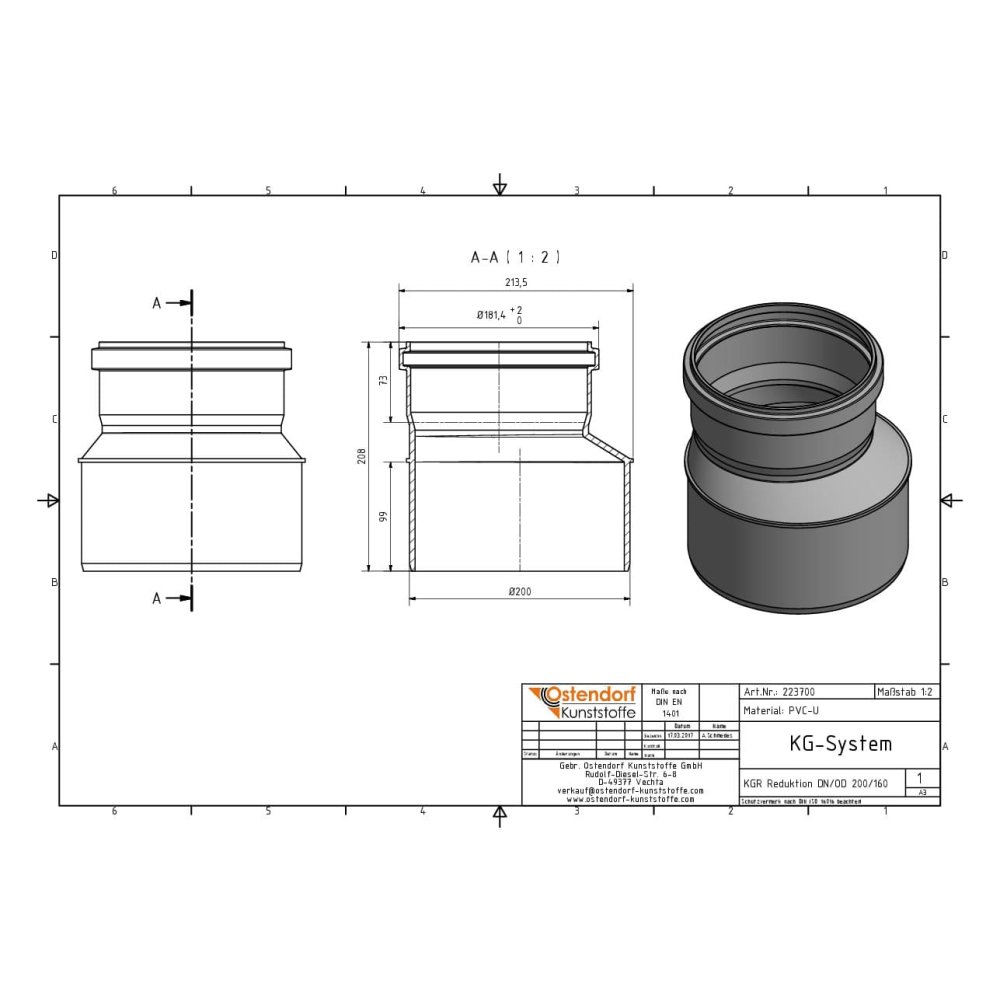 KGR Redukcja DN/OD 200/160-1