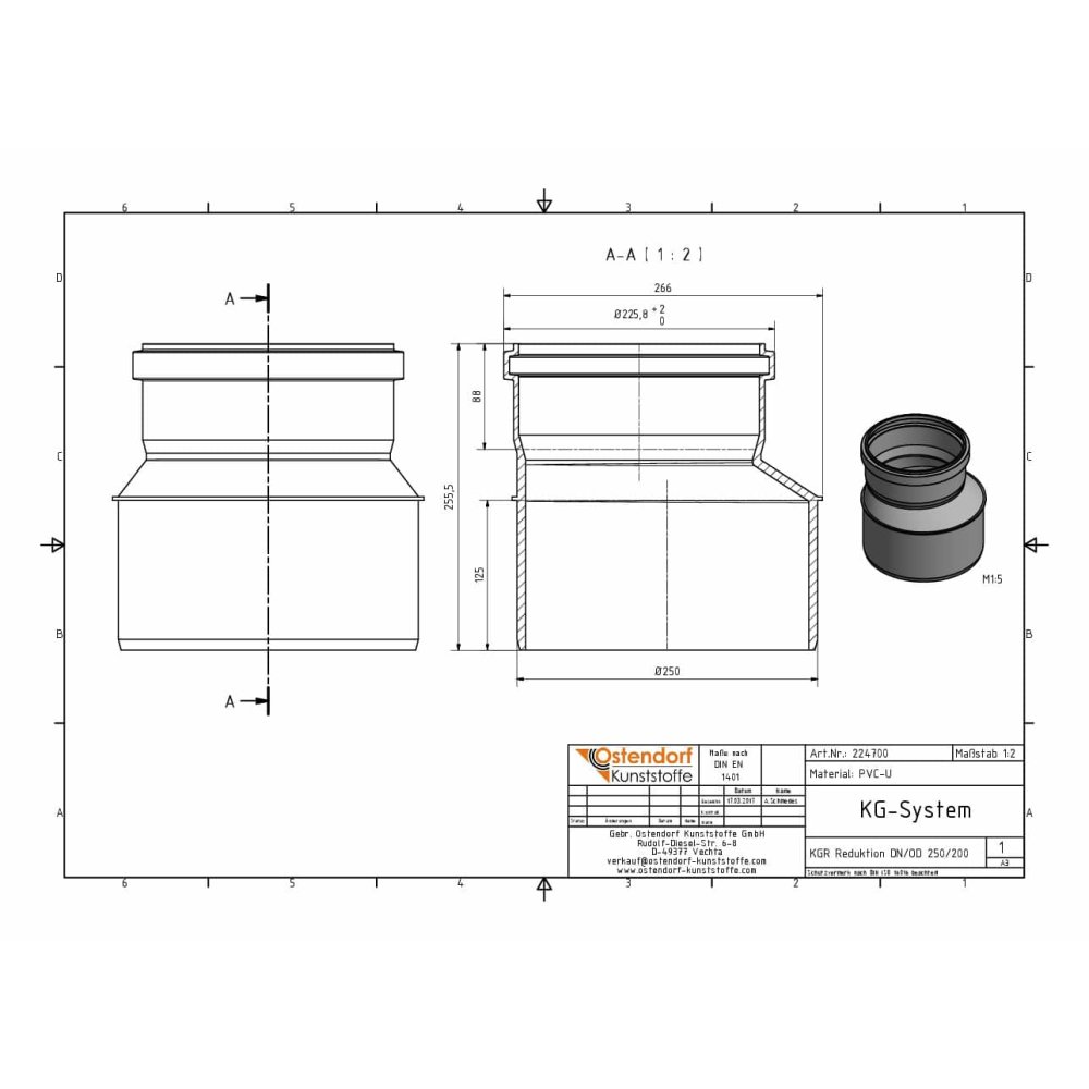 Redukcja KGR DN/OD 250/200-1