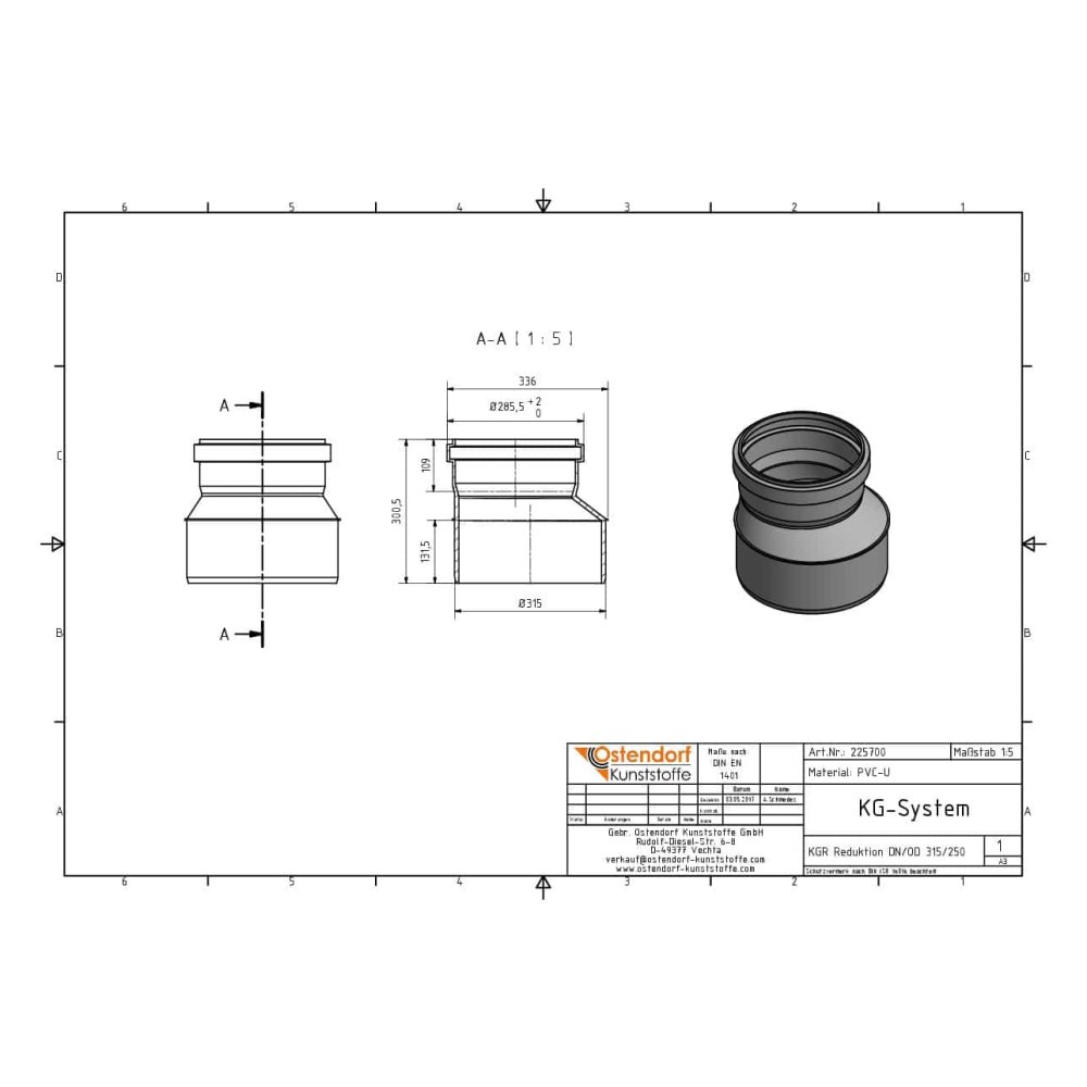 Redukcja KGR DN/OD 315/250-1