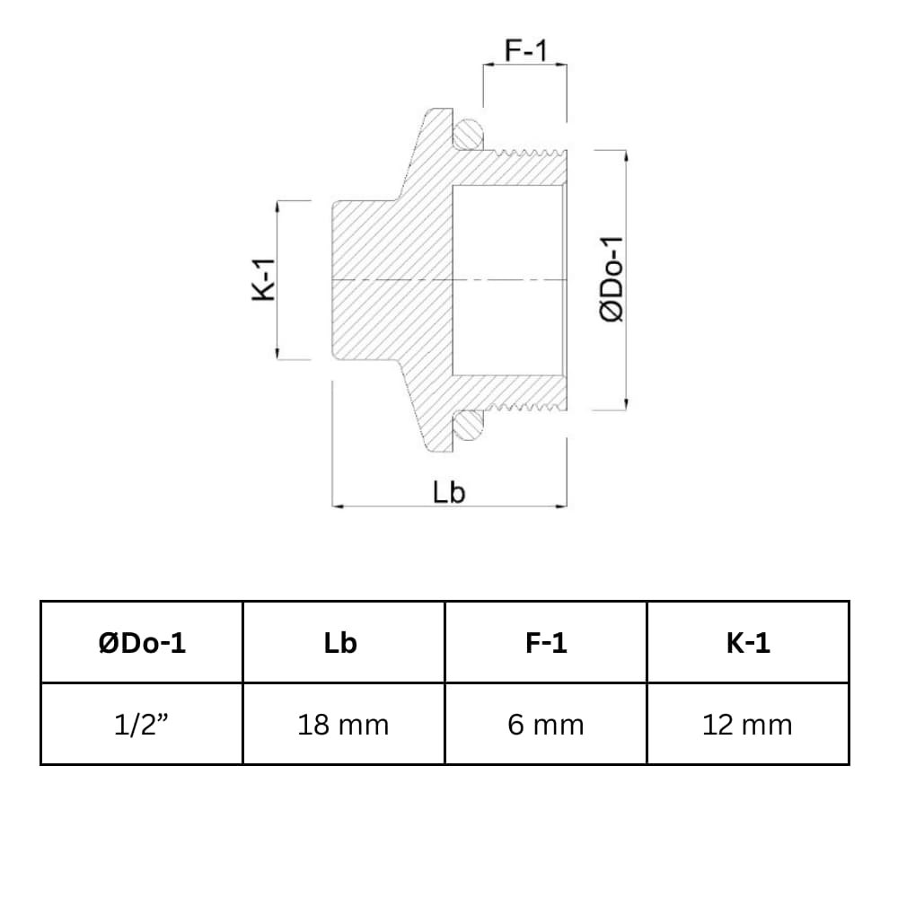 Gewindefitting Messing Stopfen 1/2" AG-0