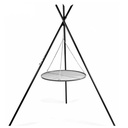 Grill wiszący „TIPI“ 210 cm + ruszt 50 cm ze stali nierdzewnej