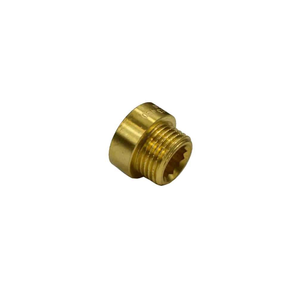 Gwintowany mosiężny przedłużacz kranu 1/2" AG x 1/2" IG 15 mm