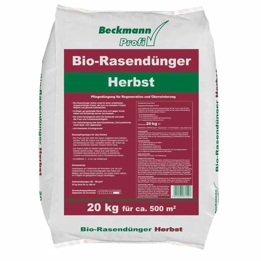 [BONI-42275] 20 kg Bio-nawóz do trawnika jesień organiczny 6+2+12 na ok. 500m²