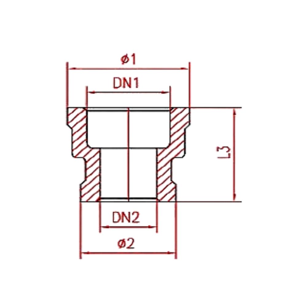 Złączka gwintowana stal nierdzewna redukcyjna 1 1/4" IG x 3/4" IG-1